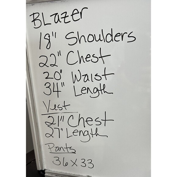 Nino Cerruti Vintage Brown Wool 3 Piece Men’s Suit Blazer Vest Pants No Sz Tag - Picture 9 of 9